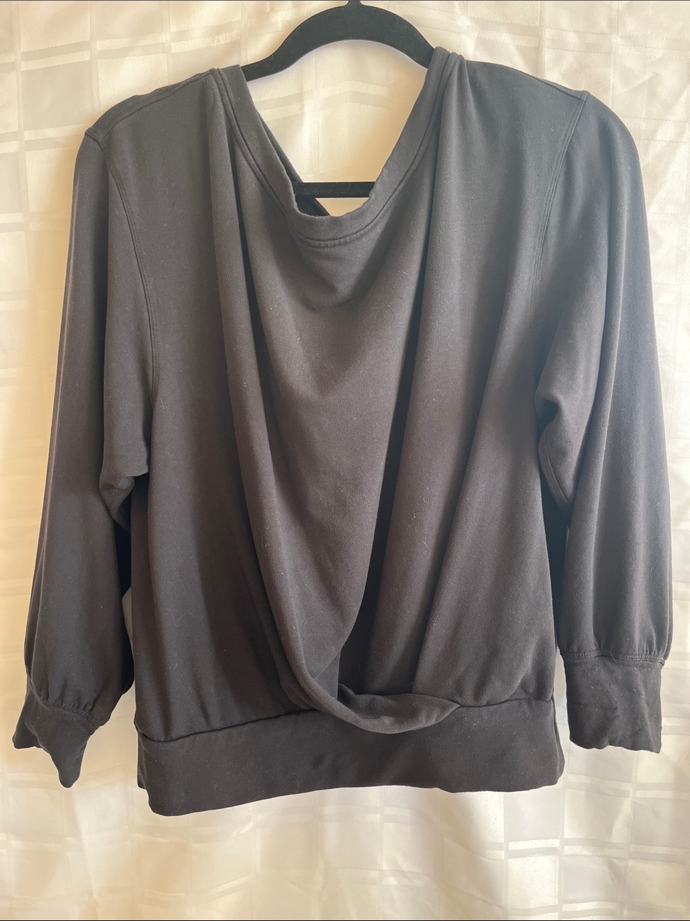 lululemon athletica Black Draped Long-Sleeve Pullover
